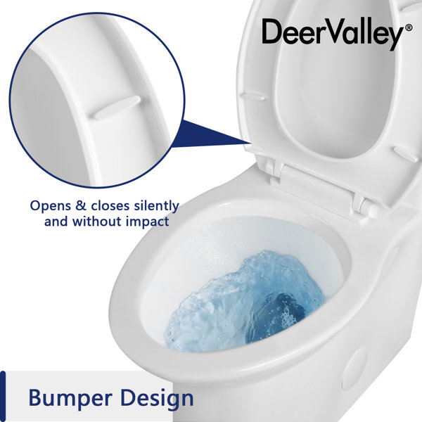 DeerValley Symmetry Dual Flush Elongated OnePiece Toilet (Seat Included) & Reviews Wayfair
